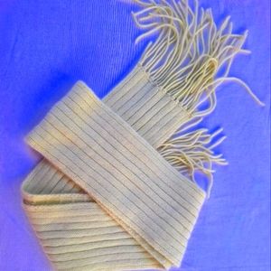 Pale yellow green Ann Taylor 100% cashmere scarf